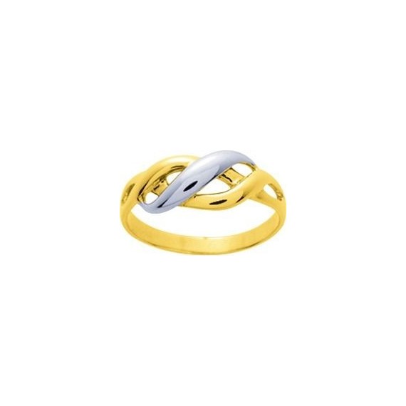 Bague or jaune 18 carats motif entrelacé